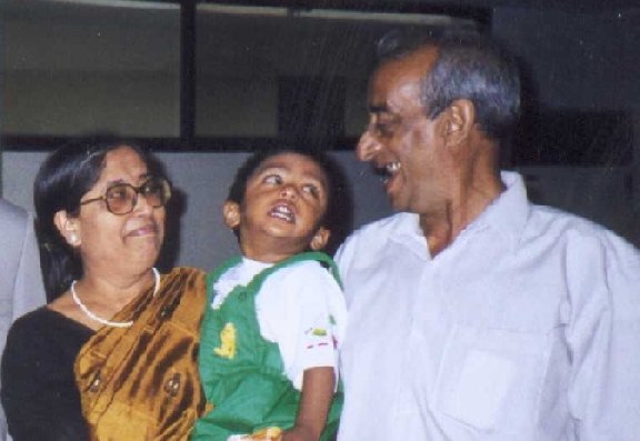 Shaneal with his grand parents